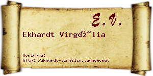Ekhardt Virgília névjegykártya